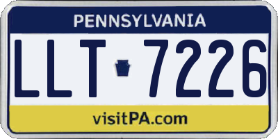PA license plate LLT7226
