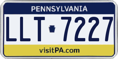 PA license plate LLT7227