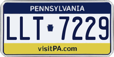 PA license plate LLT7229
