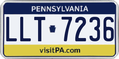 PA license plate LLT7236