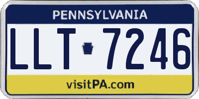 PA license plate LLT7246