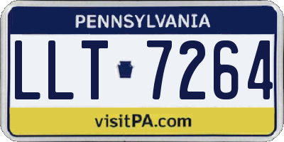 PA license plate LLT7264