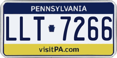 PA license plate LLT7266