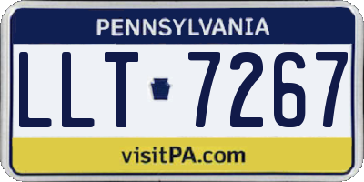 PA license plate LLT7267