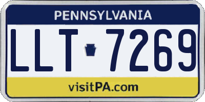 PA license plate LLT7269