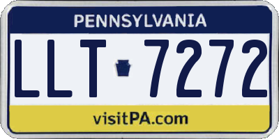 PA license plate LLT7272