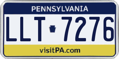PA license plate LLT7276