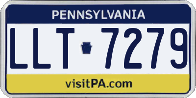PA license plate LLT7279