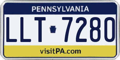 PA license plate LLT7280