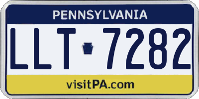 PA license plate LLT7282