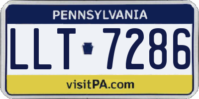 PA license plate LLT7286