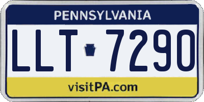PA license plate LLT7290