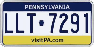 PA license plate LLT7291