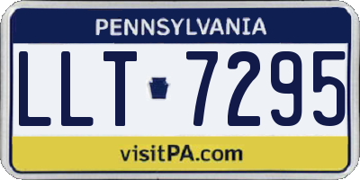 PA license plate LLT7295