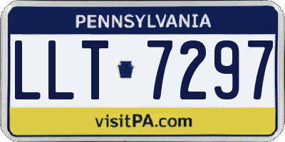 PA license plate LLT7297