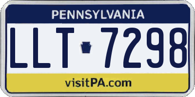 PA license plate LLT7298