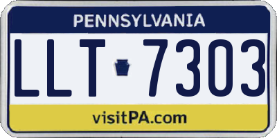 PA license plate LLT7303