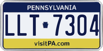 PA license plate LLT7304