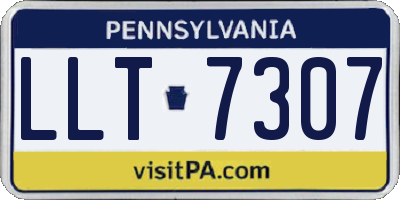 PA license plate LLT7307
