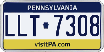 PA license plate LLT7308