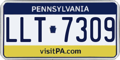 PA license plate LLT7309