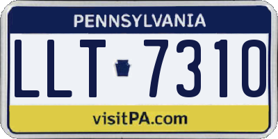PA license plate LLT7310
