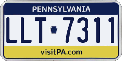 PA license plate LLT7311