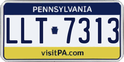 PA license plate LLT7313