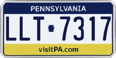 PA license plate LLT7317