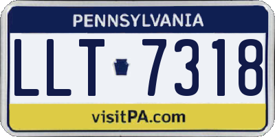PA license plate LLT7318