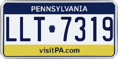 PA license plate LLT7319