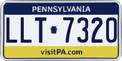 PA license plate LLT7320