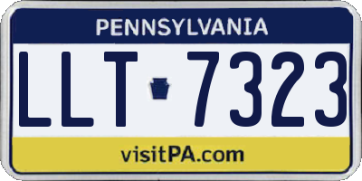 PA license plate LLT7323
