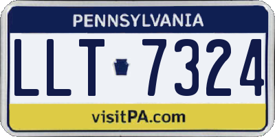 PA license plate LLT7324