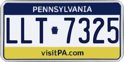 PA license plate LLT7325