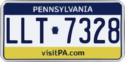 PA license plate LLT7328