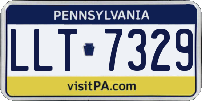 PA license plate LLT7329