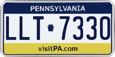 PA license plate LLT7330