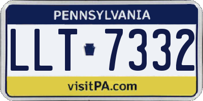 PA license plate LLT7332