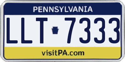 PA license plate LLT7333