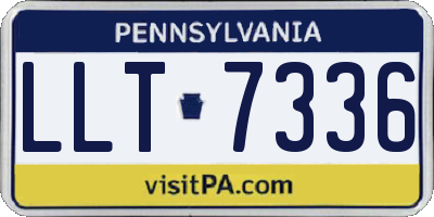 PA license plate LLT7336