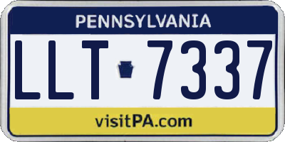 PA license plate LLT7337