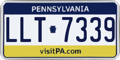 PA license plate LLT7339