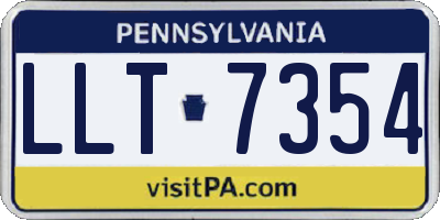 PA license plate LLT7354