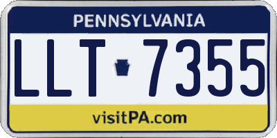 PA license plate LLT7355