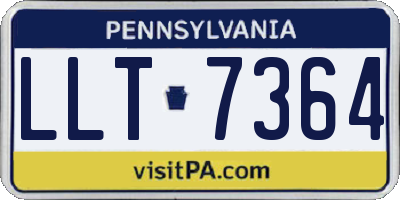 PA license plate LLT7364