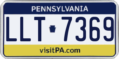 PA license plate LLT7369
