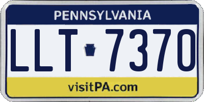 PA license plate LLT7370