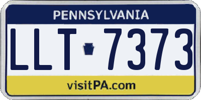 PA license plate LLT7373