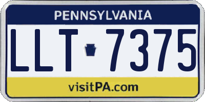 PA license plate LLT7375